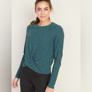 Old Navy Relaxed Breathe ON Twist-Hem Long Sleeve